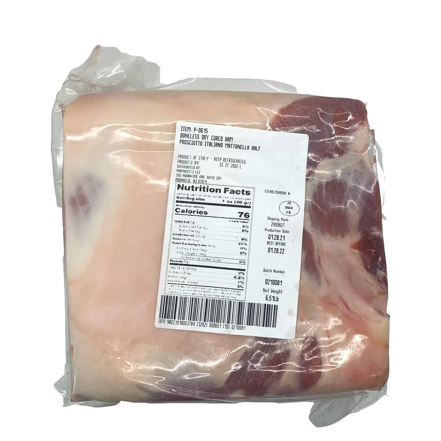 Alma Gourmet Italian Prosciutto Trimmed Block - Ready to Slice - Image 2