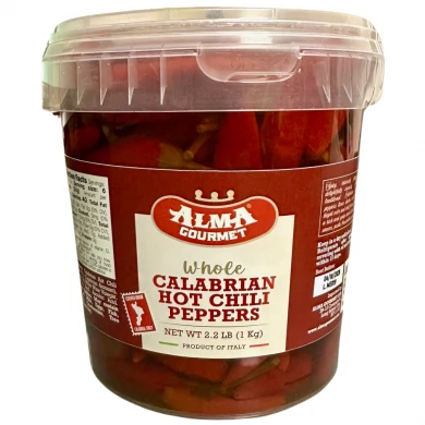 Alma Gourmet Whole Calabrian Hot Chili Peppers In Oil 1kg