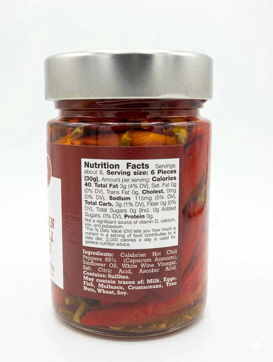 Alma Gourmet Whole Calabrian Hot Chili Peppers In Oil - Image 2