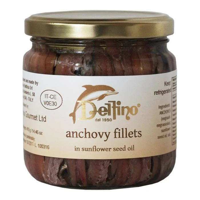 Anchovies Fillet in Oil Delfino Battista from Cetara