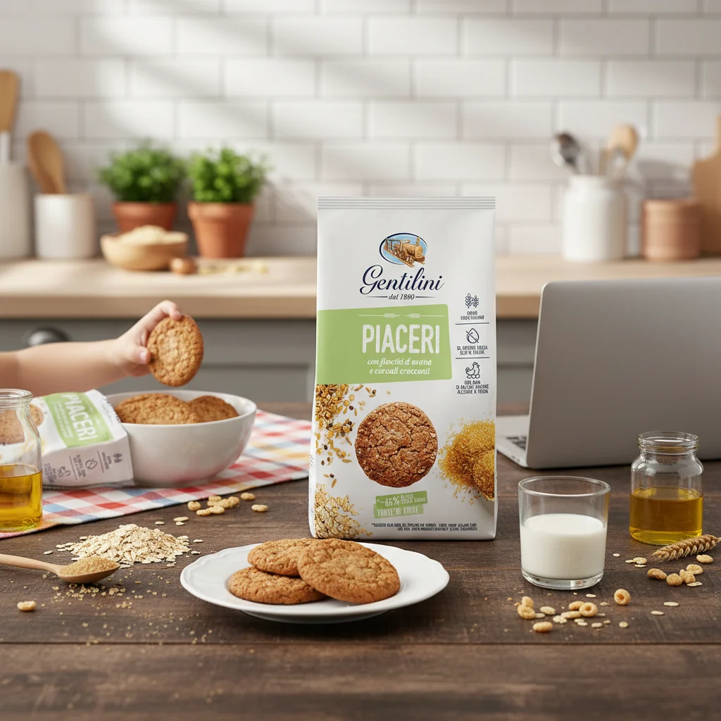 Biscotti Gentilini Piaceri with Toasted Oats and Crunchy Cereals - Image 3