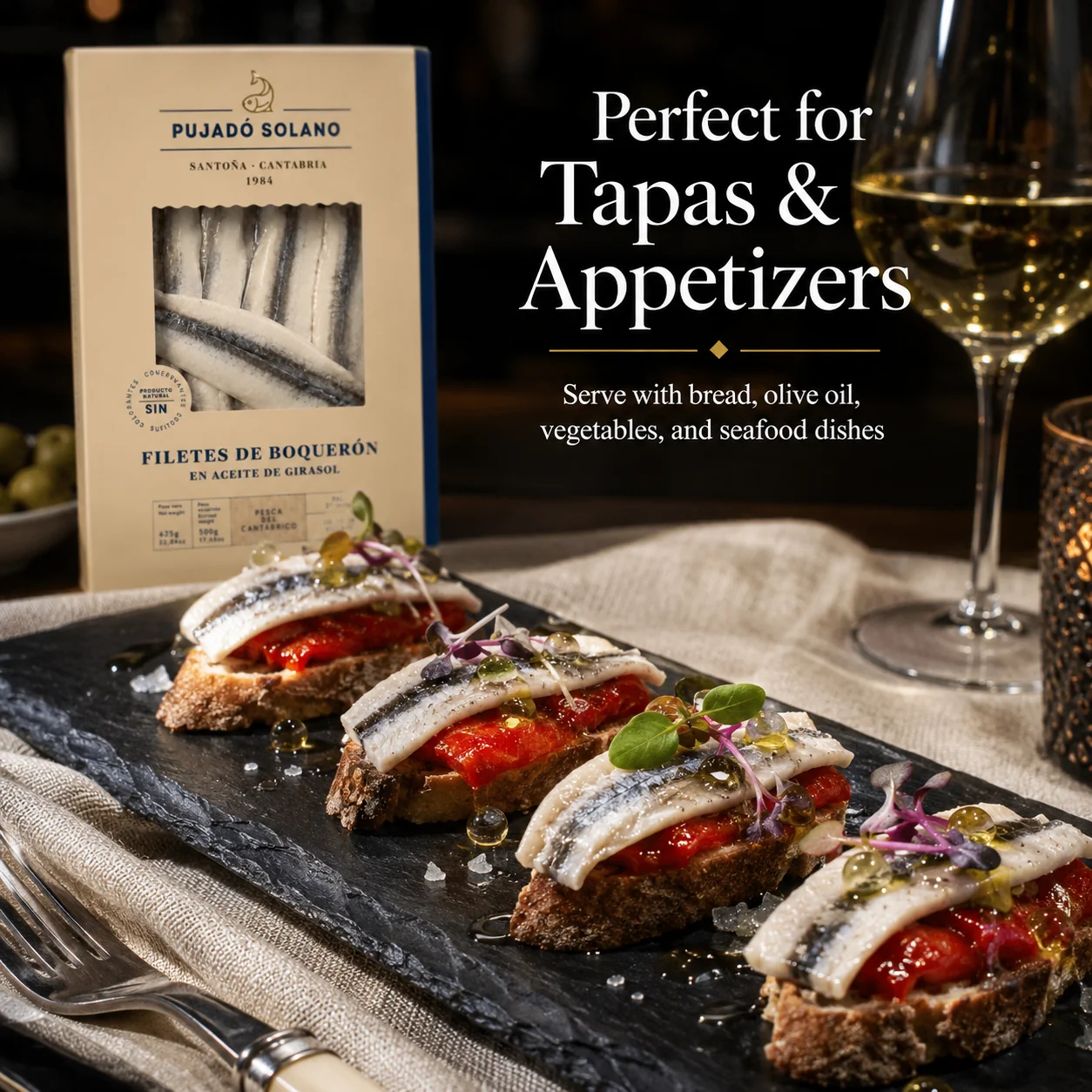 Boquerones White Anchovies Fillet of Cantabria-Spain - Pujado Solano - Image 7