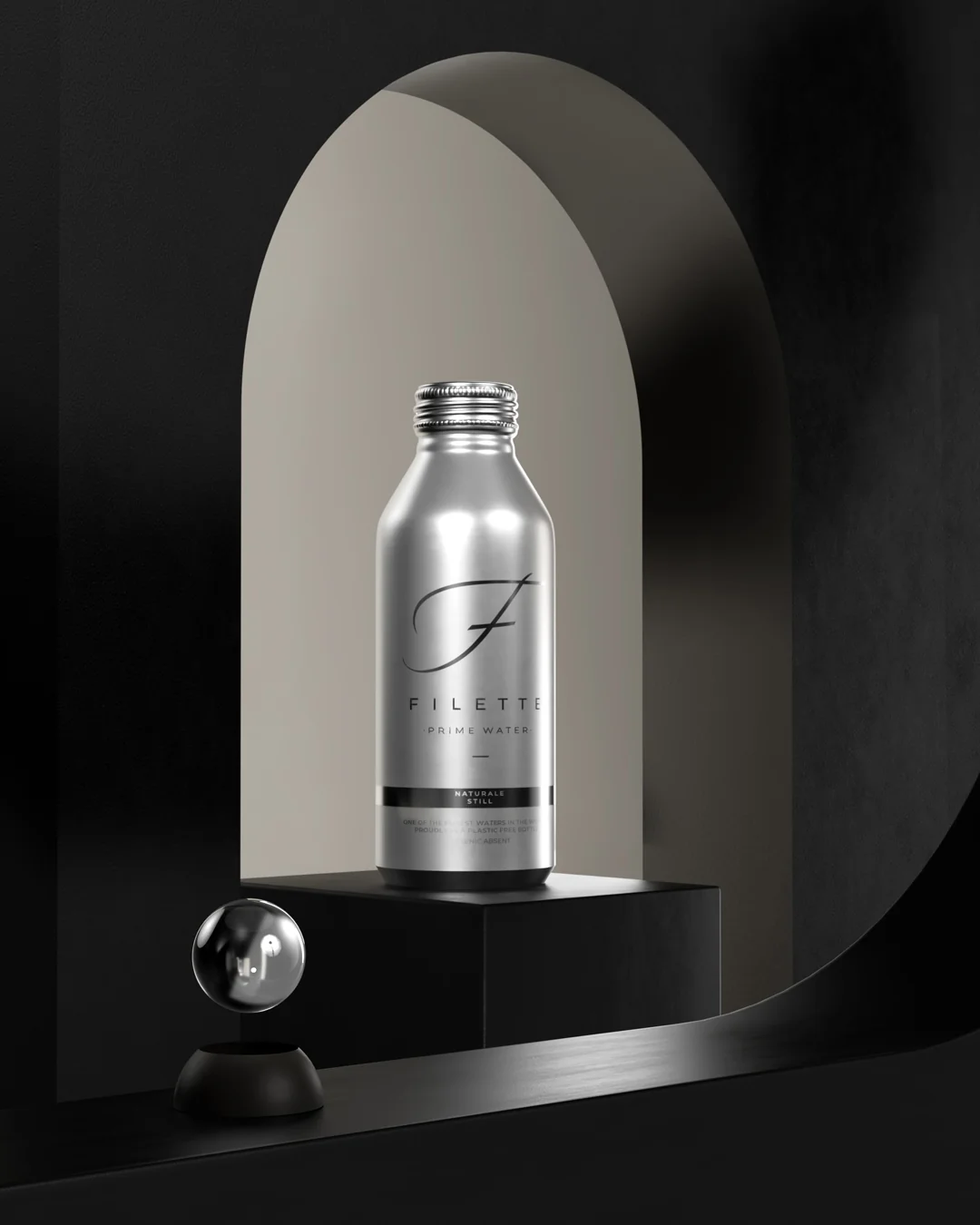 Filette Prime Water in Aluminium Bottle - Natural - Case of 12 - Image 2