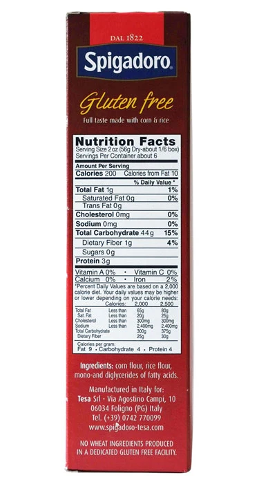 Gluten-Free Penne Rigate Spigadoro 12oz - Image 3