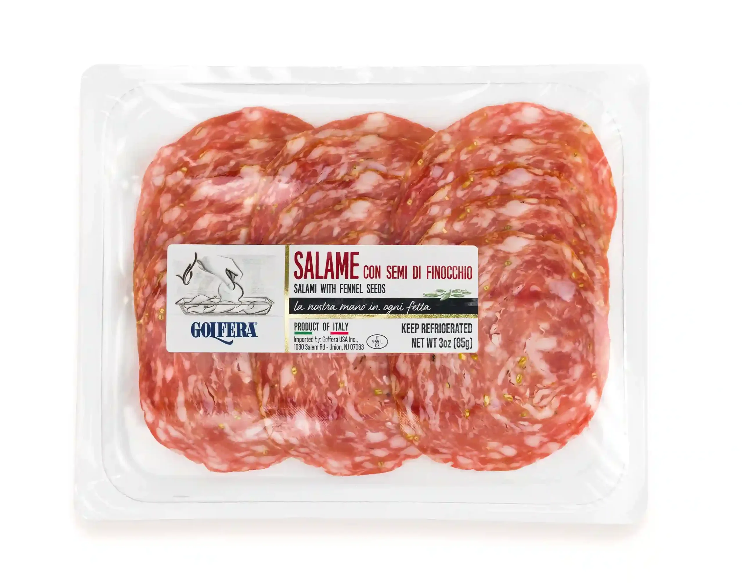 Golfera - Pre-sliced Salami with Fennel Seeds 3oz (85g)