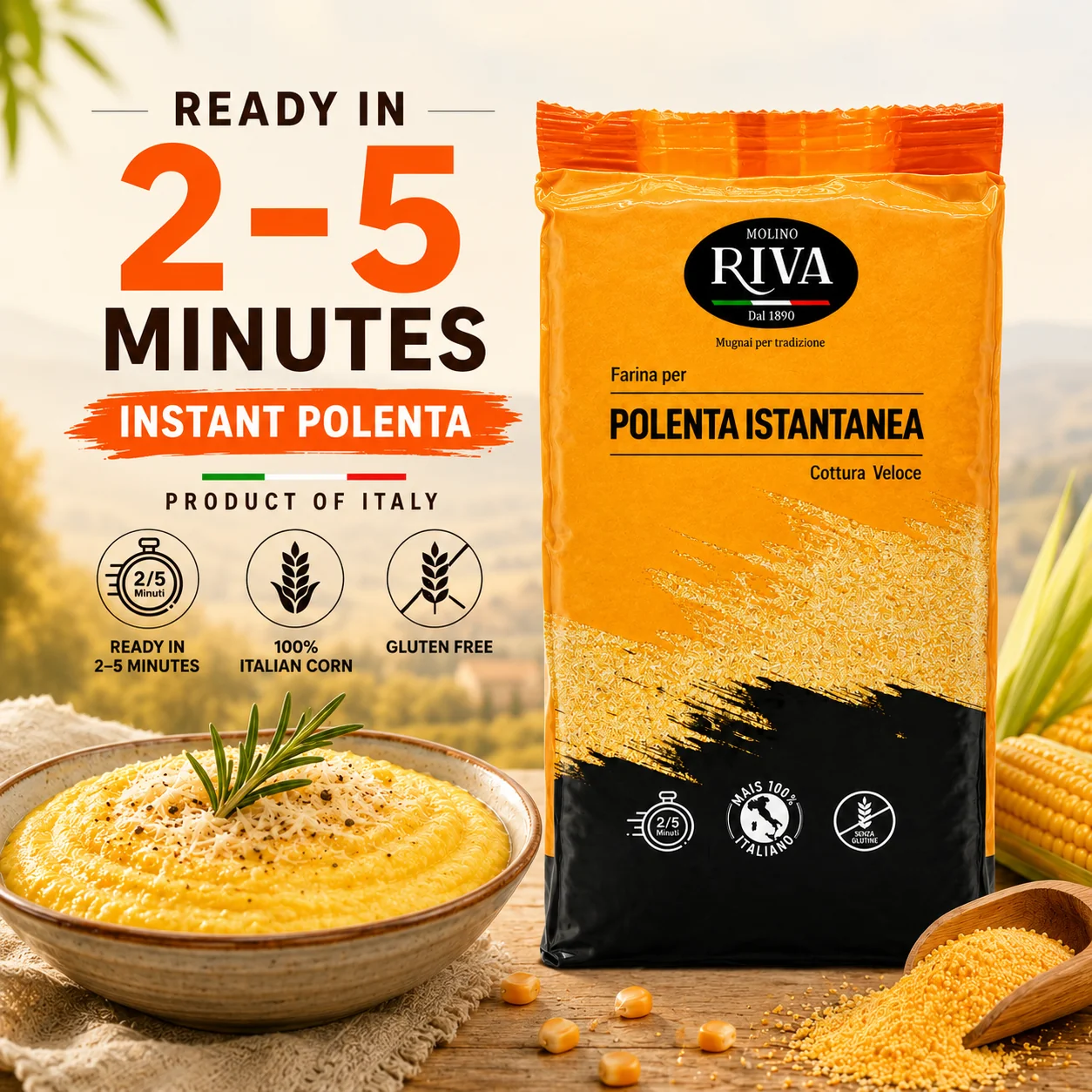 Instant Polenta Molino Riva - Image 2