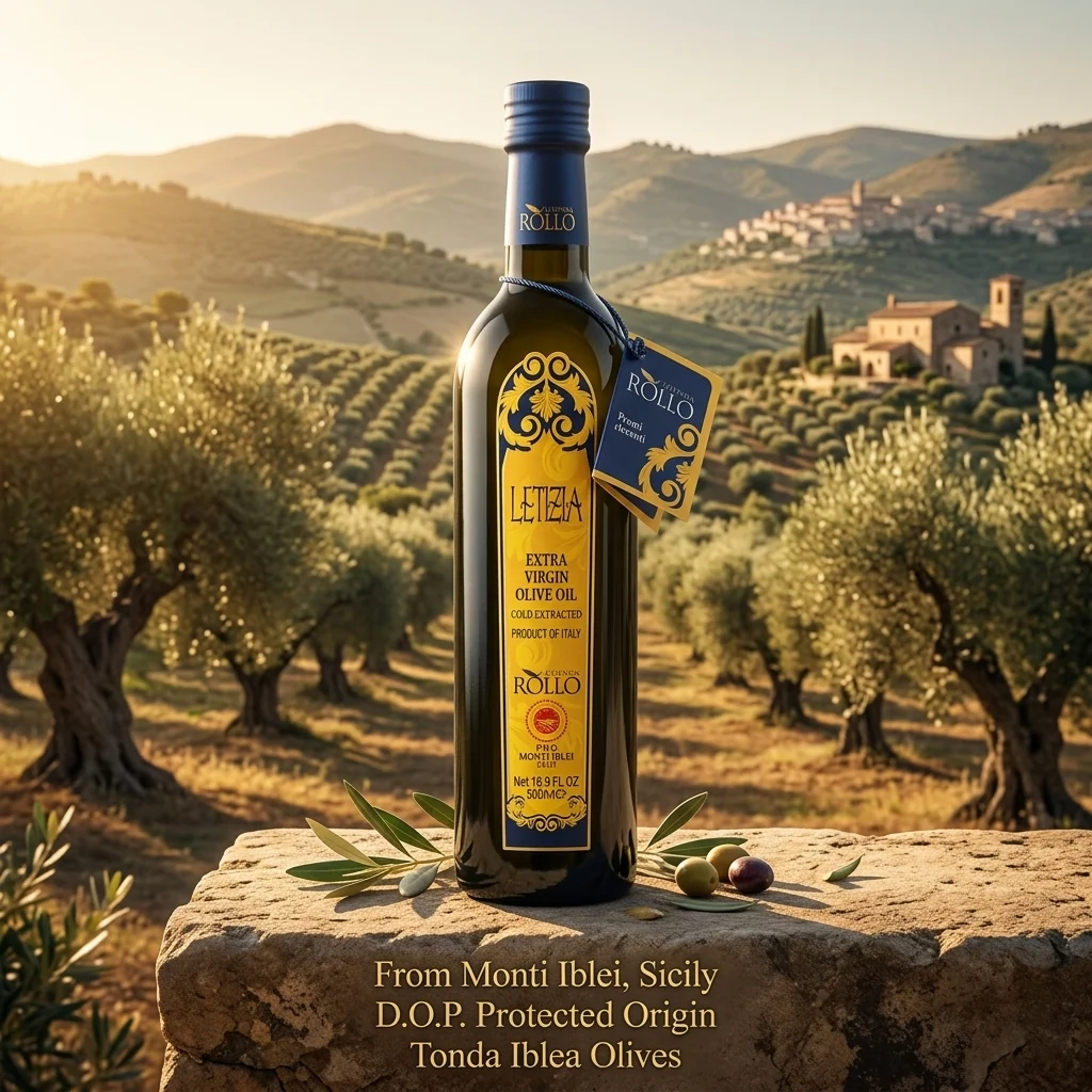 Letizia Monti Iblei D.O.P. Extra Virgin Olive Oil - Image 4