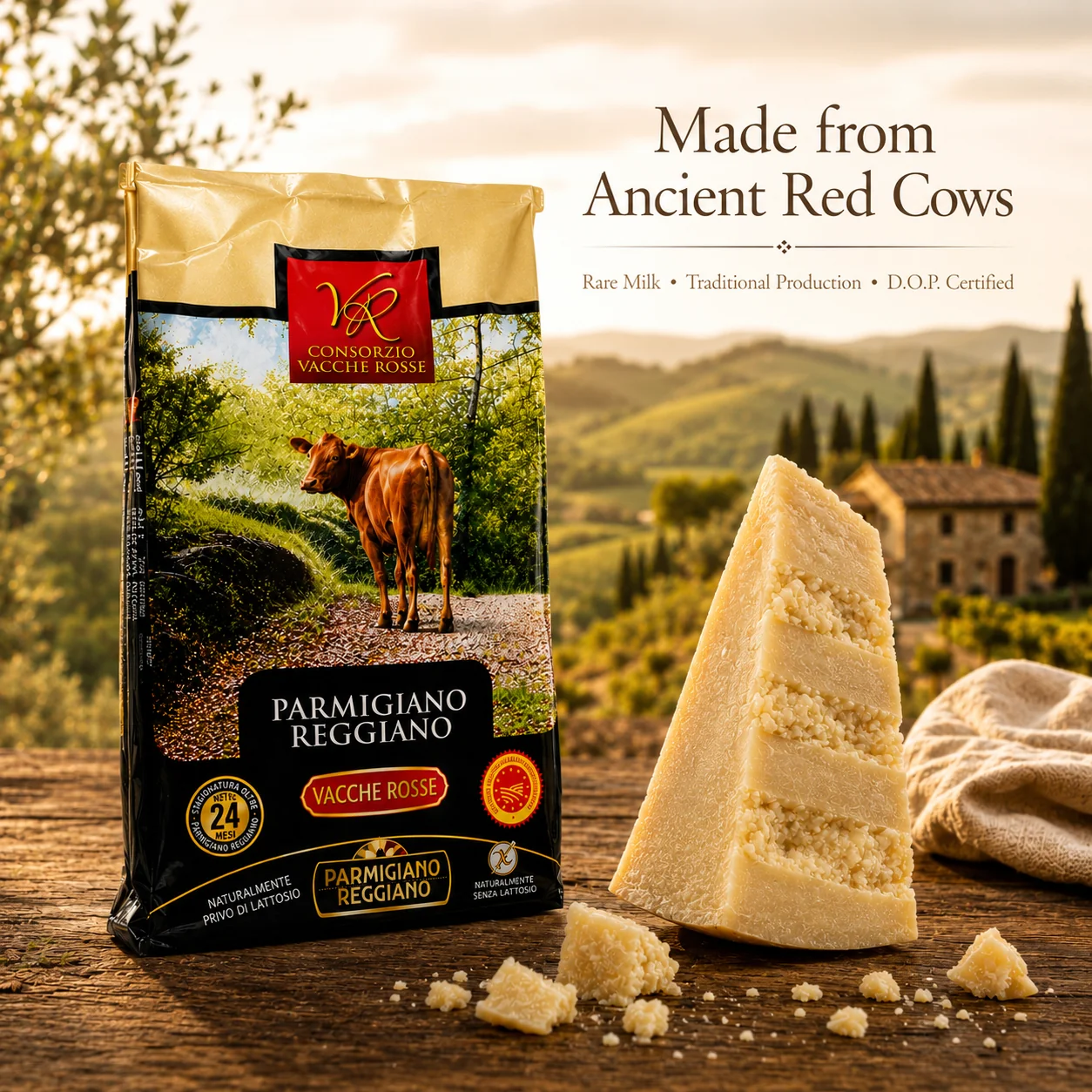 Parmigiano Reggiano di Vacche Rosse (Red Cows) 24 Months Cheese - Image 2