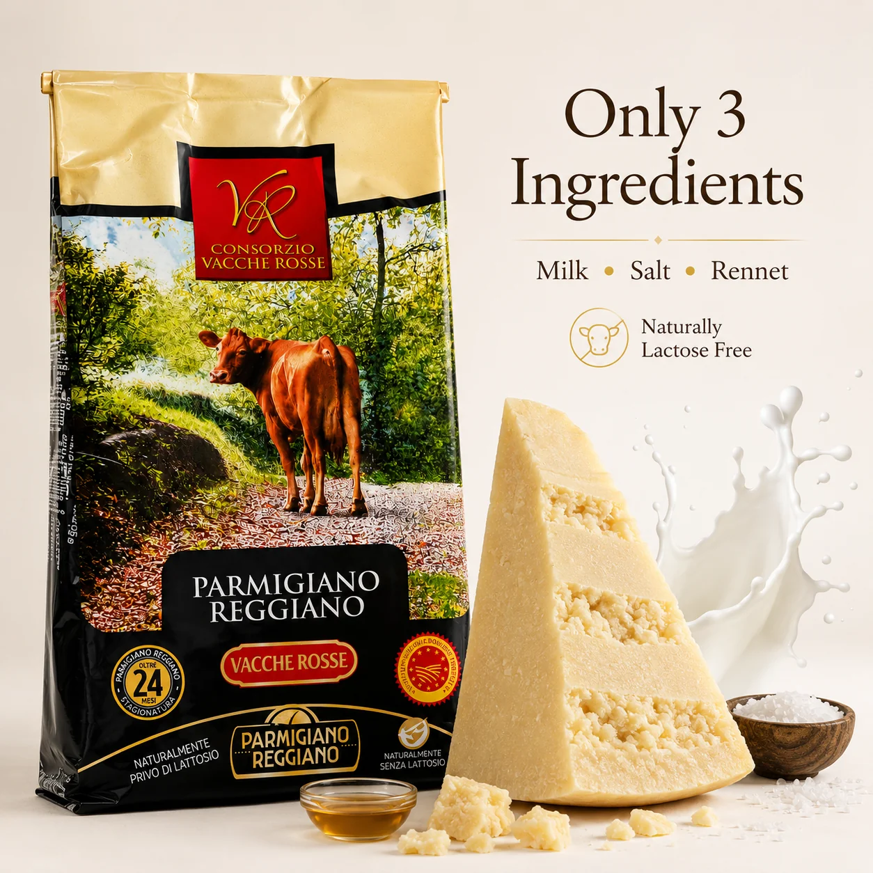 Parmigiano Reggiano di Vacche Rosse (Red Cows) 24 Months Cheese - Image 3