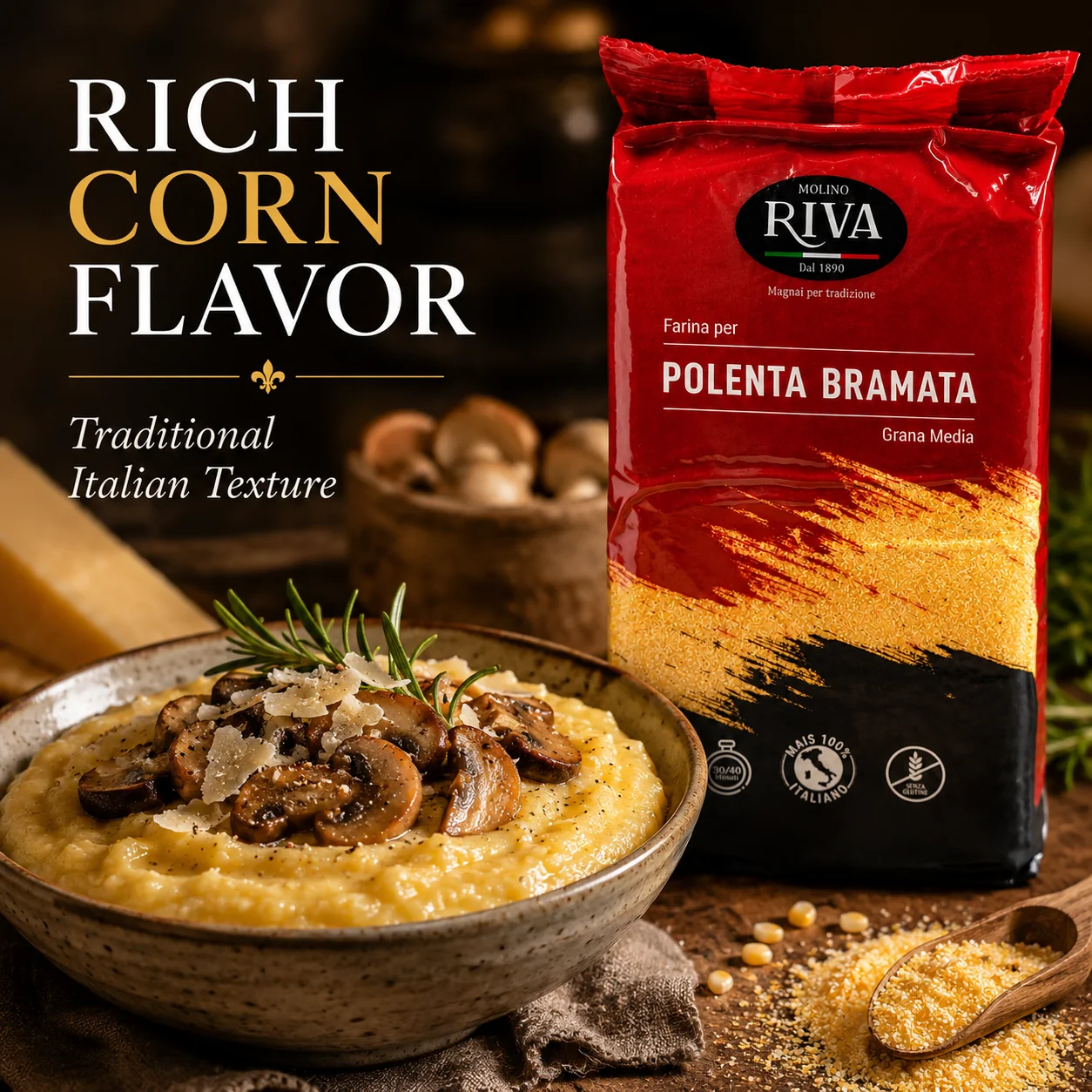 Polenta Bramata Molino Riva - Image 3