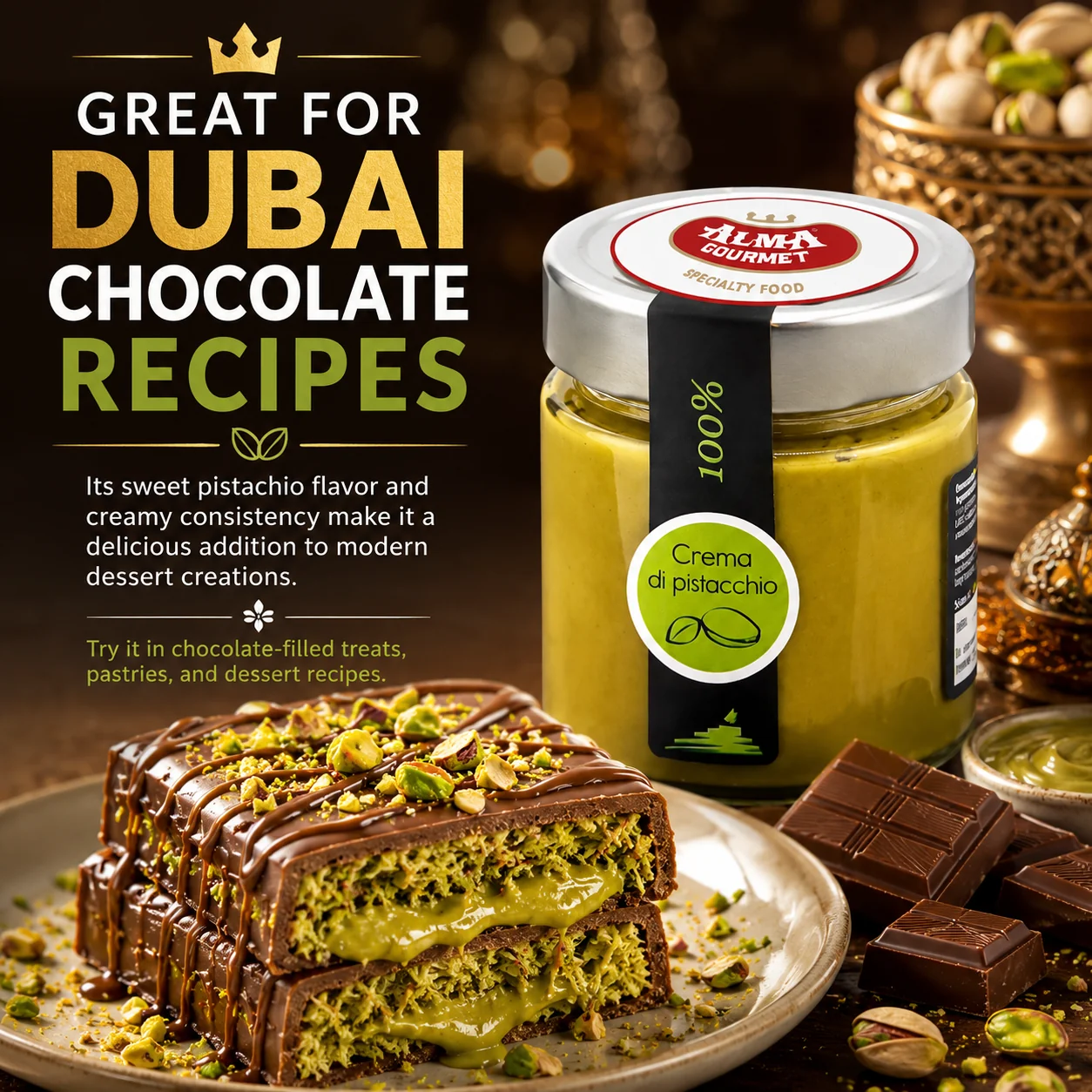 Sciara 100% Pistachio Cream - Pure Pistachio Paste Jar 190g - Image 7