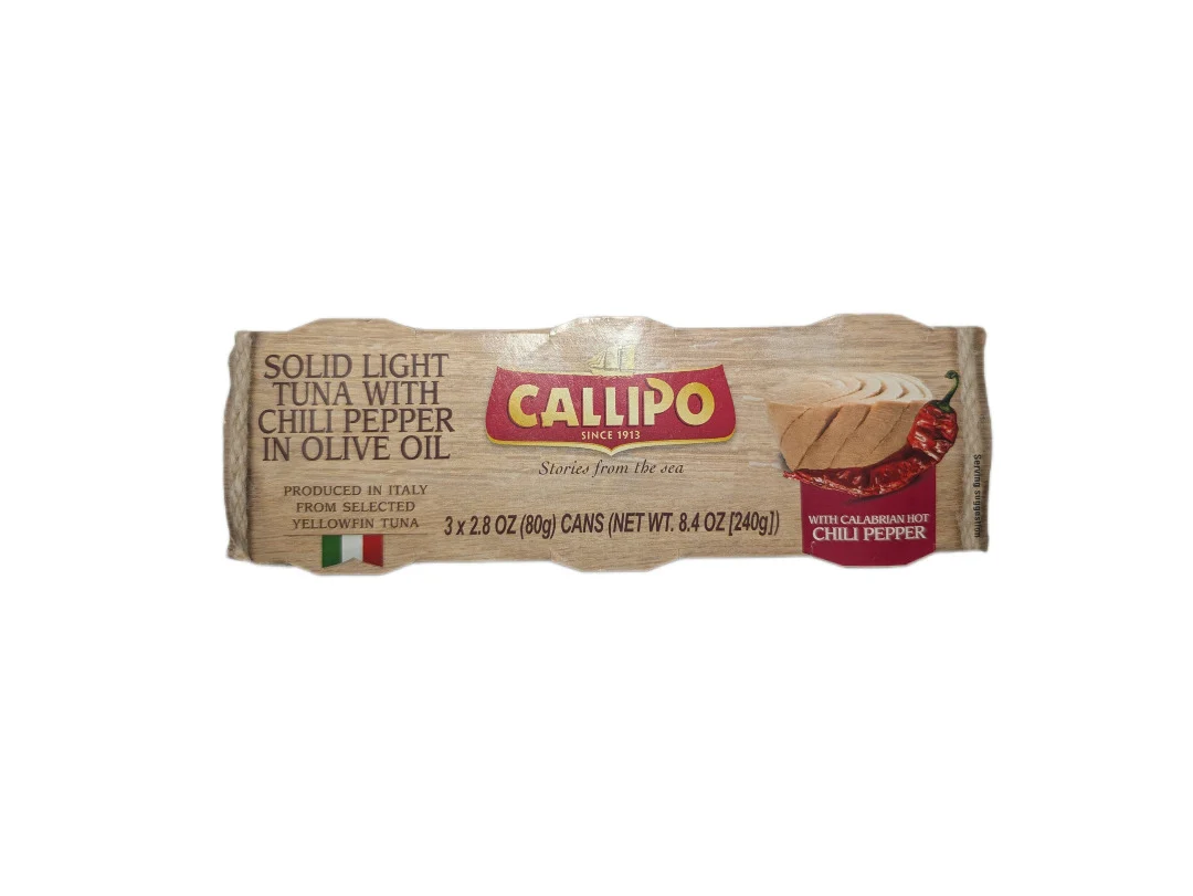Solid Light Tuna with Chili Pepper in Olive Oil - Callipo