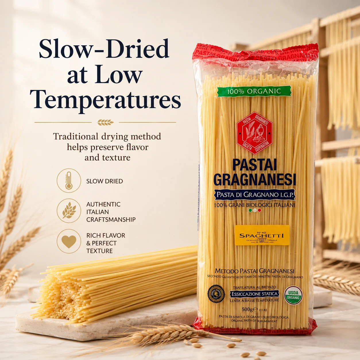 Spaghetti Pastai Gragnanesi - Pasta di Gragnano IGP - Organic Italian Pasta - Image 5