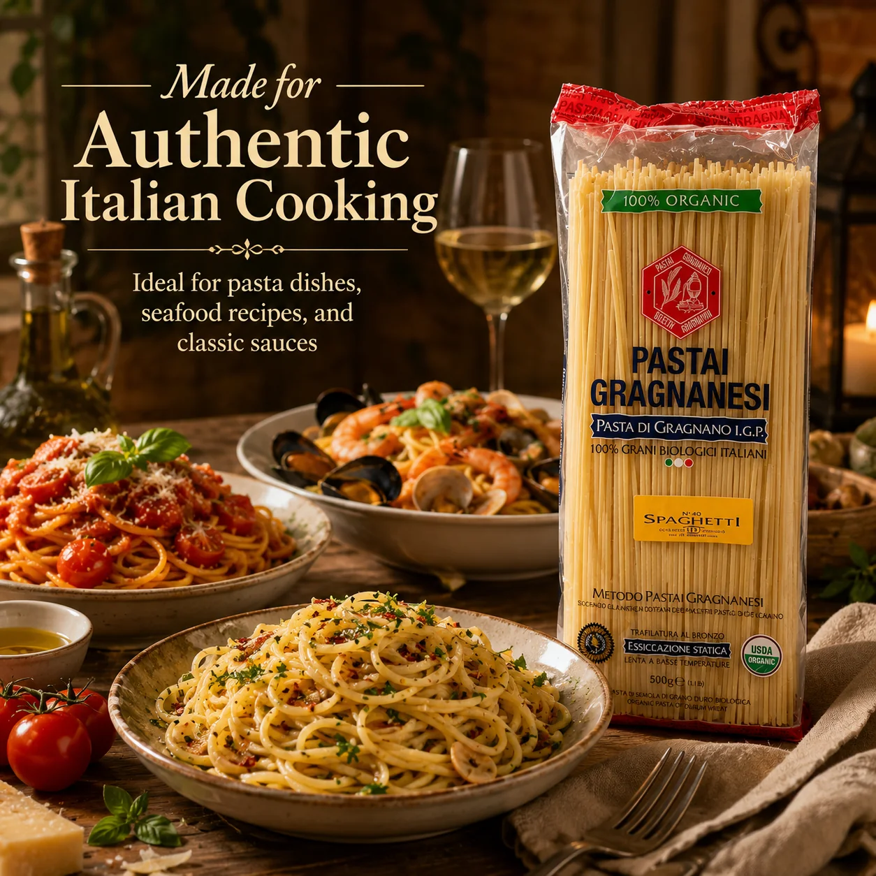 Spaghetti Pastai Gragnanesi - Pasta di Gragnano IGP - Organic Italian Pasta - Image 6