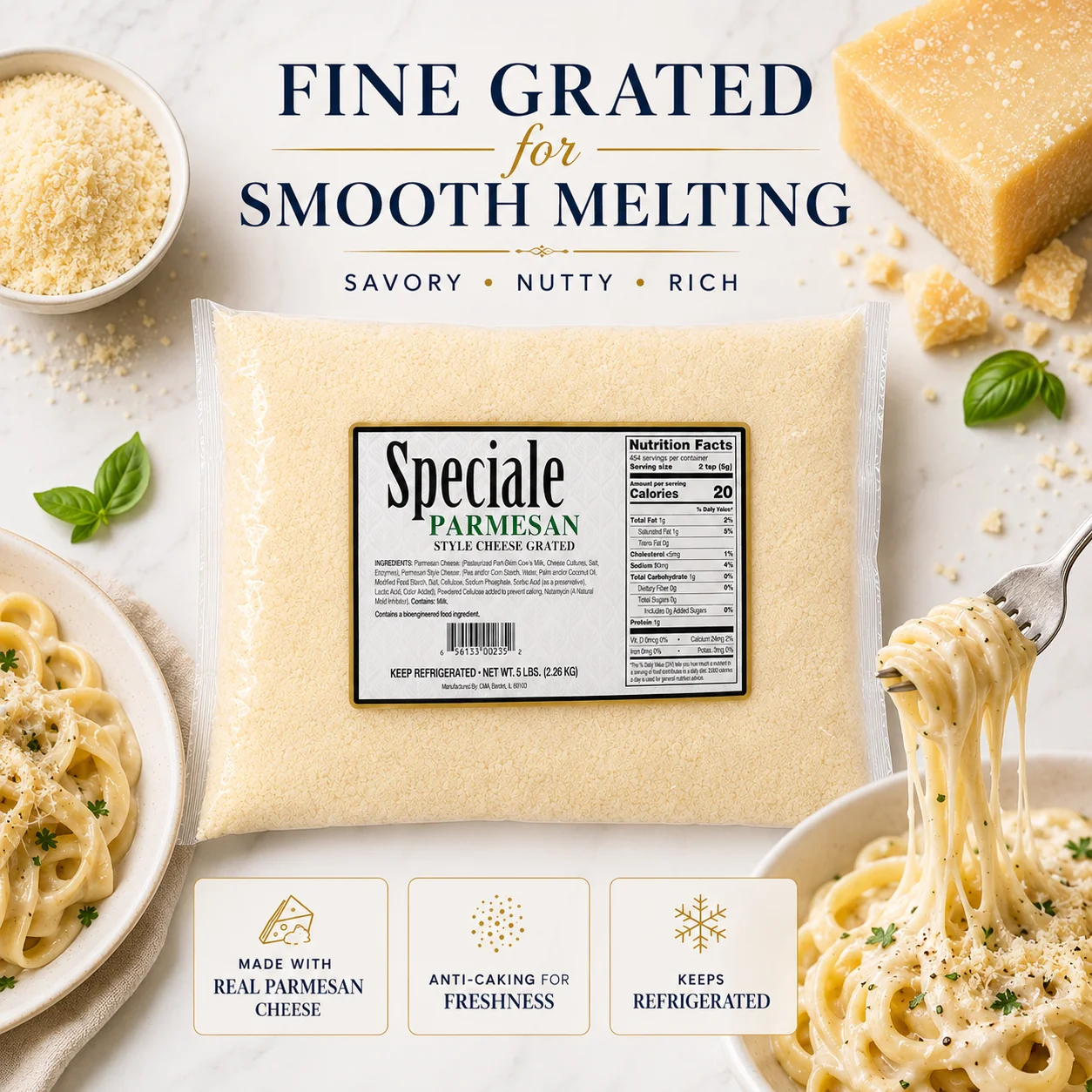 Special Italian Style Grated Parmesan Cheese 5lb - Image 4