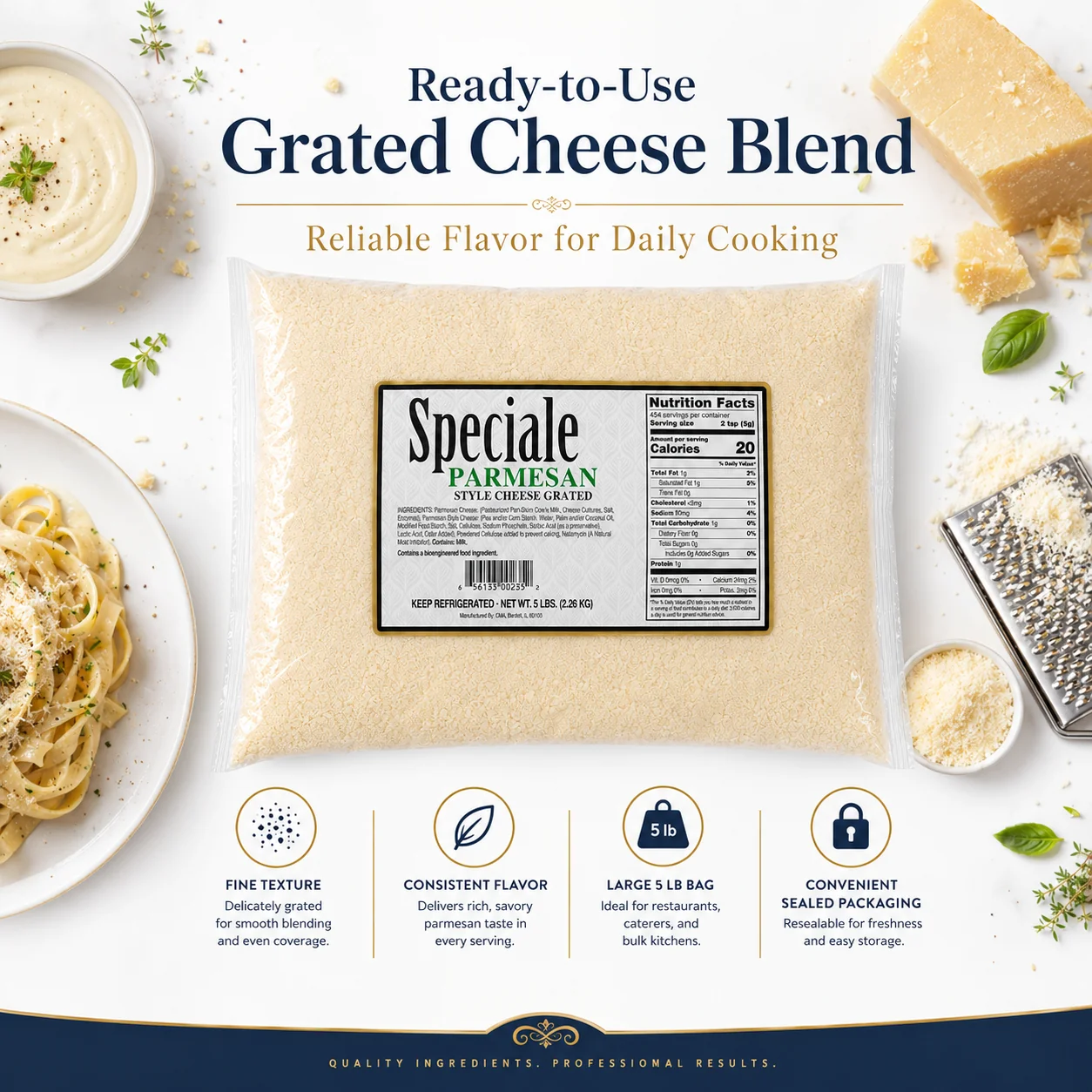 Special Italian Style Grated Parmesan Cheese 5lb - Image 7