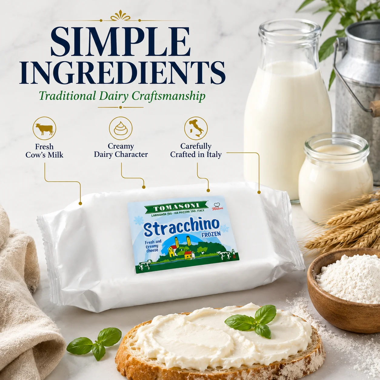Stracchino Cheese 2.2lb (1kg) - Tomasoni - Image 5