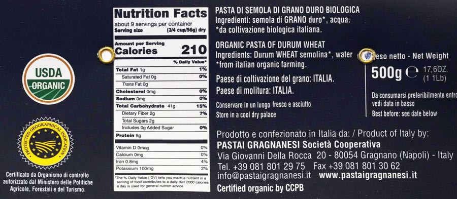 Tortiglioni Fusilli Pasta di Gragnagno Organic IGP - Image 3